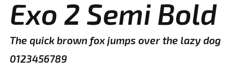 Exo 2 Semi Bold Preview
