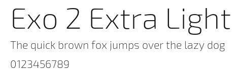 Exo 2 Extra Light Preview