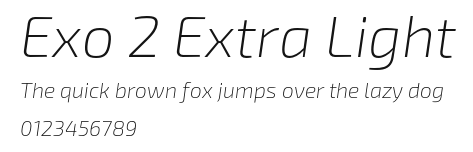 Exo 2 Extra Light Preview