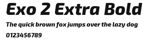 Exo 2 Extra Bold Preview