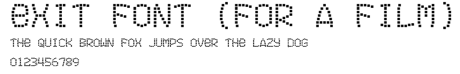 Exit font (for a film) Preview