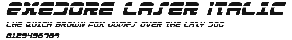 Exedore Laser Italic Preview