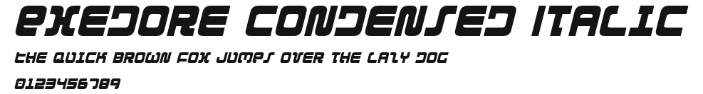 Exedore Condensed Italic Preview