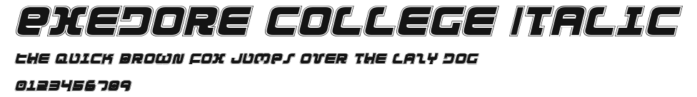 Exedore College Italic Preview