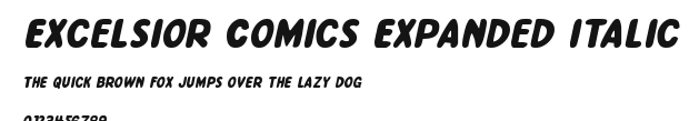 Excelsior Comics Expanded Italic Preview