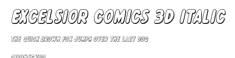 Excelsior Comics 3D Italic Preview