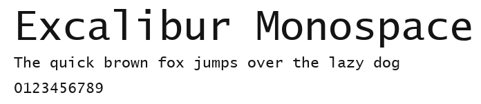 Excalibur Monospace Preview