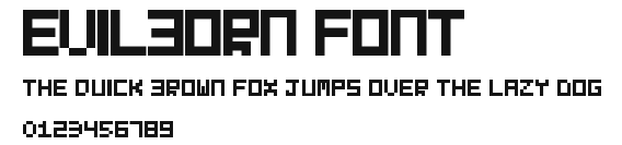 Evilborn Font Preview