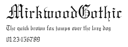 MirkwoodGothic Preview