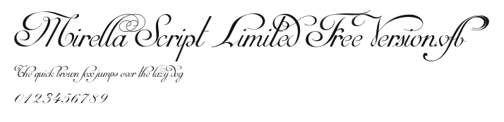 Mirella Script Limited Free Version.vfb Preview