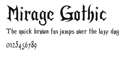 Mirage Gothic Preview