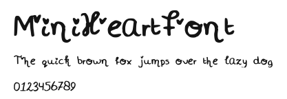 MiniHeartFont Preview