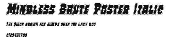 Mindless Brute Poster Italic Preview