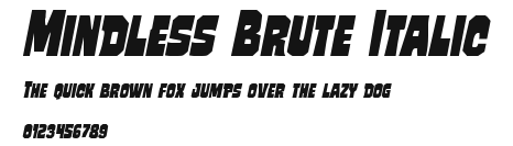 Mindless Brute Italic Preview