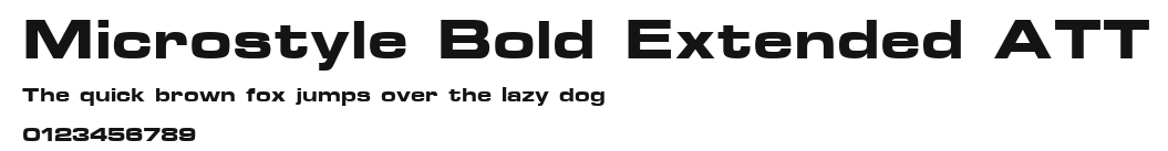Microstyle Bold Extended ATT Preview