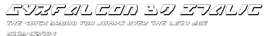 Gyrfalcon 3D Italic Preview