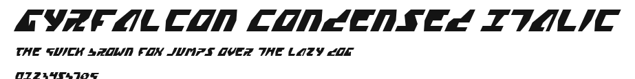 Gyrfalcon Condensed Italic Preview