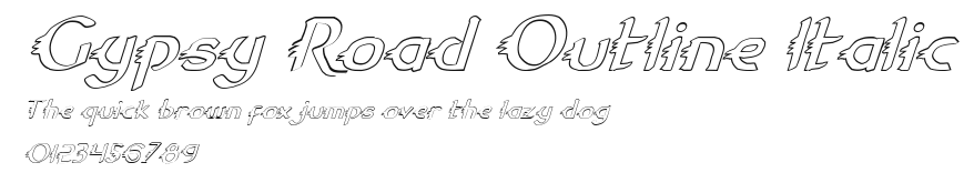 Gypsy Road Outline Italic Preview