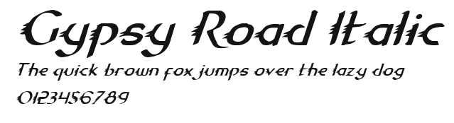 Gypsy Road Italic Preview