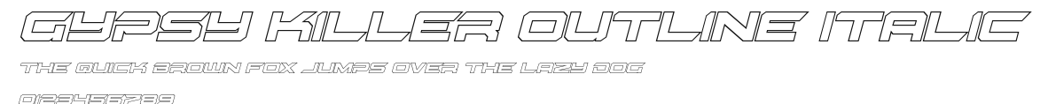 Gypsy Killer Outline Italic Preview