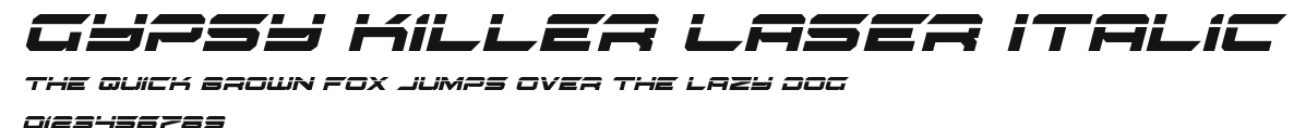 Gypsy Killer Laser Italic Preview