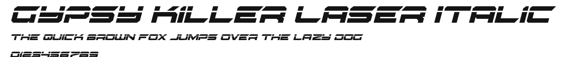 Gypsy Killer Laser Italic Preview