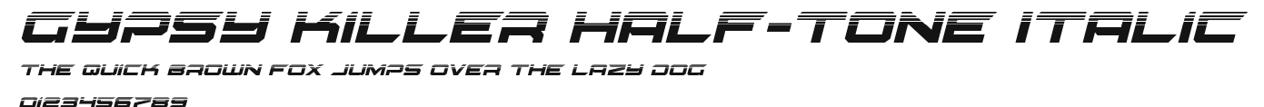 Gypsy Killer Half-Tone Italic Preview