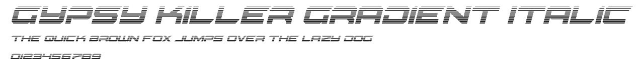 Gypsy Killer Gradient Italic Preview