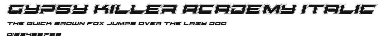 Gypsy Killer Academy Italic Preview