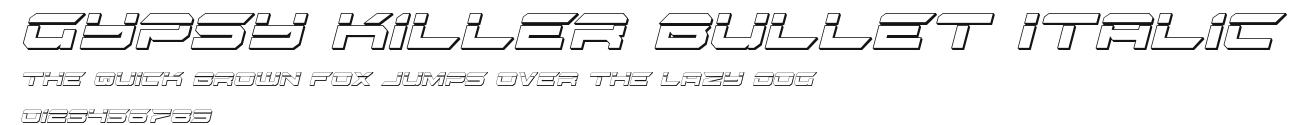 Gypsy Killer Bullet Italic Preview
