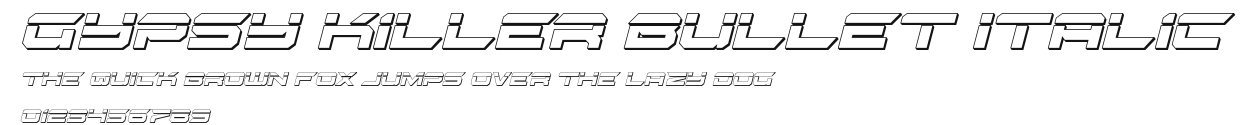 Gypsy Killer Bullet Italic Preview