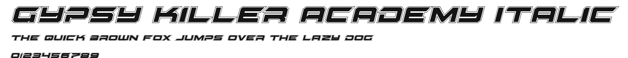 Gypsy Killer Academy Italic Preview