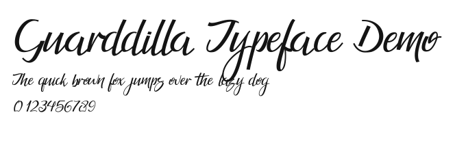 Guarddilla Typeface Demo Preview
