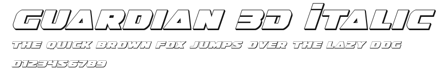 Guardian 3D Italic Preview
