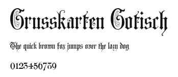 Grusskarten Gotisch Preview