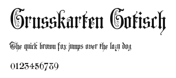 Grusskarten Gotisch Preview