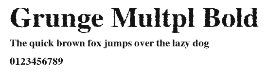 Grunge Multpl Bold Preview