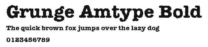 Grunge Amtype Bold Preview