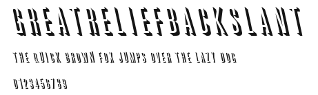 GreatReliefBackslant Preview