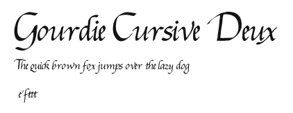 Gourdie Cursive Deux Preview