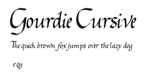 Gourdie Cursive Preview