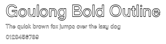 Goulong Bold Outline Preview