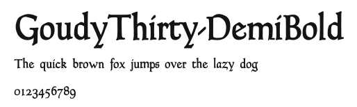 GoudyThirty-DemiBold Preview