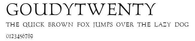 GoudyTwenty Preview