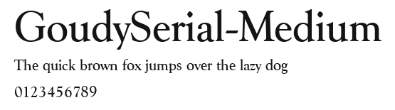 GoudySerial-Medium Preview