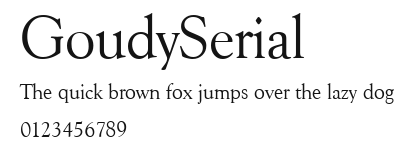 GoudySerial Preview