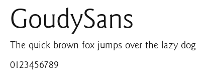 GoudySans Preview