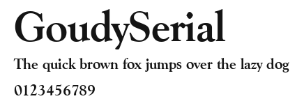 GoudySerial Preview