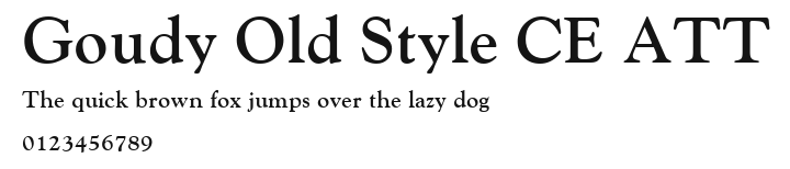 Goudy Old Style CE ATT Preview