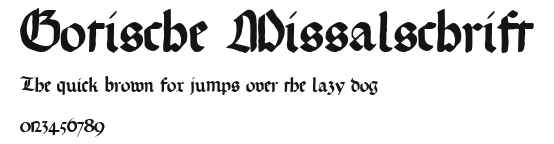 Gotische Missalschrift Preview